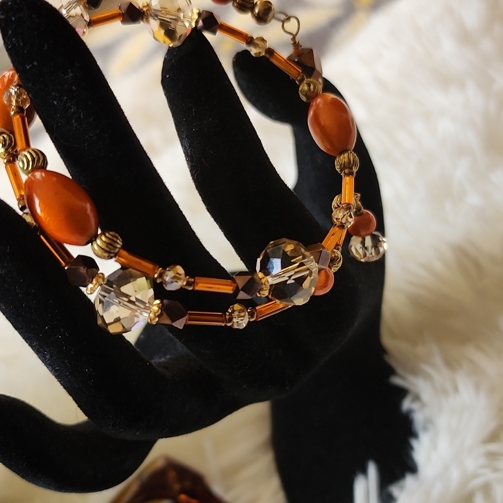 Beautiful Handcrafted Beaded Double Loop Wrap Bra… - image 2